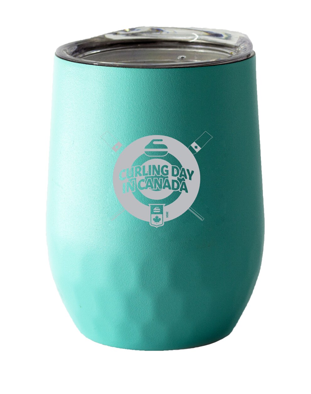 Curling Day in Canada Chilly Moose, 12oz Tumbler Goldline Curling