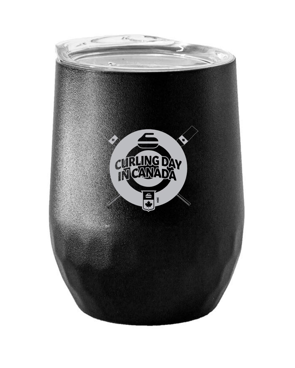 Curling Day in Canada Chilly Moose, 12oz Tumbler Goldline Curling